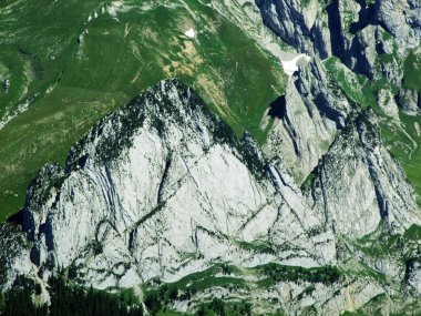 Alpstein Sıradağları 'ndaki Alpine Peak Zehespitz-St. Gallen Kantonu, Isviçre