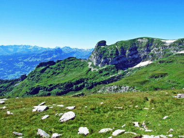 Alviergruppe Sıradağları 'ndaki Alpine Peak Tristencholben-St. Gallen Kantonu, Isviçre