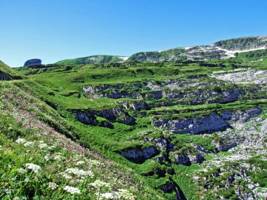 Alviergruppe Sıradağları 'ndaki Alpine Peak Tristencholben-St. Gallen Kantonu, Isviçre