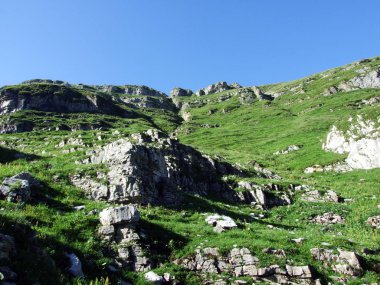 Alviergruppe Sıradağları 'nda alp Zirvesi Gamserrugg-St. Gallen Kantonu, Isviçre