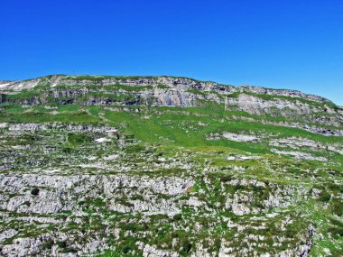 Alpine Peak Chaserrugg veya Chaeserrugg, Alviergruppe Sıradağları içinde-St. Gallen Kantonu, Isviçre