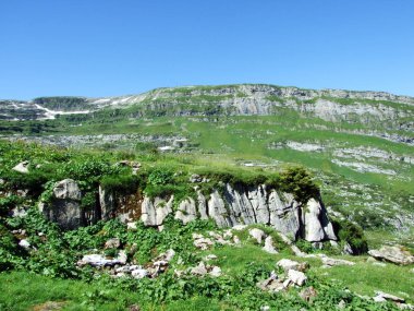Alpine Peak Chaserrugg veya Chaeserrugg, Alviergruppe Sıradağları içinde-St. Gallen Kantonu, Isviçre