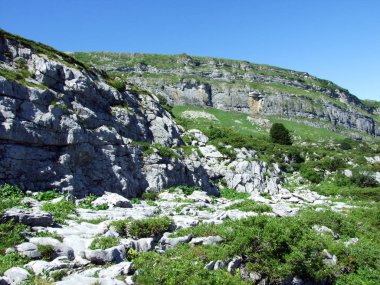 Alpine Peak Chaserrugg veya Chaeserrugg, Alviergruppe Sıradağları içinde-St. Gallen Kantonu, Isviçre