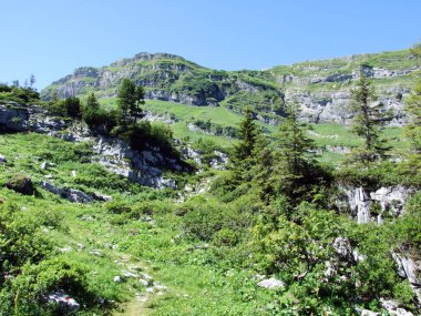 Alpine Peak Chaserrugg veya Chaeserrugg, Alviergruppe Sıradağları içinde-St. Gallen Kantonu, Isviçre