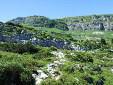Alpine Peak Chaserrugg veya Chaeserrugg, Alviergruppe Sıradağları içinde-St. Gallen Kantonu, Isviçre