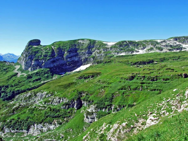 Κορυφή Των Άλπεων Tristencholben Στο Ορεινό Φάσμα Αλβιβιγκγκρούπι Καντόνι Σεν — Φωτογραφία Αρχείου