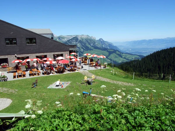 Horská Restaurace Gamsalp Nebo Berggasthaus Gamsalp Kanton Gallen Švýcarsko — Stock fotografie