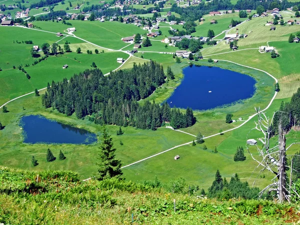 Lac Principal Petit Lac Schwendisee Hinterer Und Vorderer Schwendisee Canton — Photo