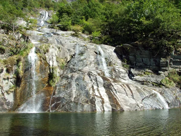 Watervallen Van Magic Valley Valle Valle Stubaital Kanton Ticino Zwitserland — Stockfoto