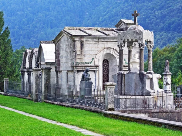 Cemetery Church Someo Magic Valley Valle Magia Valle Maggia Canton Stock Image