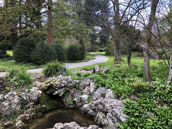 Villa Boveri Park Der Garten Der Villa Boveri Landschaftsgarten Parkanlage — Foto de Stock