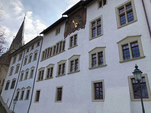 Old City Center Traditional Historic Architecture City Baden Canton Aargau — Stock Photo, Image