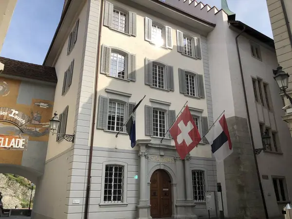 stock image Town Hall or Stadthaus, City of Baden - Canton of Aargau, Switzerland