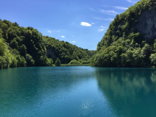 Landschaft Der Plitvicer Seen Nationalpark Oder Nacionalni Park Plitvicka Jezera — Stockfoto