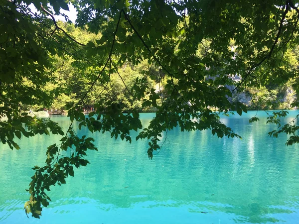 Paisagem Parque Nacional Dos Lagos Plitvice Parque Nacional Plitvicka Jezera — Fotografia de Stock