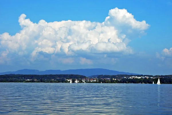 Bodensee Német Közép Európai Mely Határos Németországban Ausztriában Svájcban — Stock Fotó