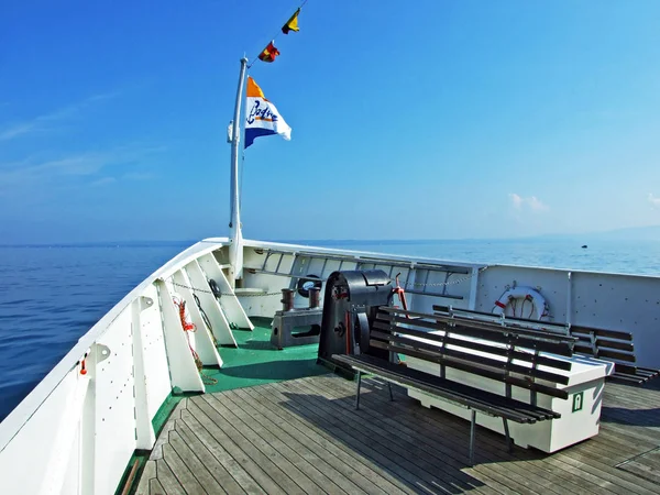 Promenade Bateau Sur Lac Constance Bodensee Canton Saint Gall Suisse — Photo