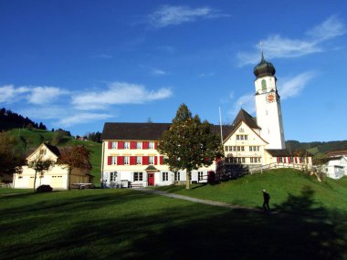 St. Martin veya Kirche St. Martin Katolik kilisesi, Schwende - Appenzell Innerrhoden Kantonu (Ai), İsviçre