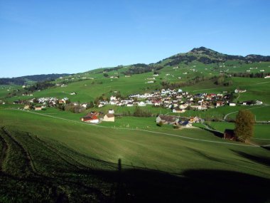 Appenzellerland bölgesinde Village Schwende veya die Ortschaft Schwende - Appenzell Innerrhoden Kantonu (Ai), İsviçre