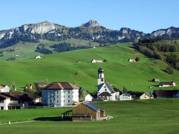 Martin Vagy Kirche Martin Schwende Appenzell Canton Svájc Katolikus Plébániatemplom — Stock Fotó