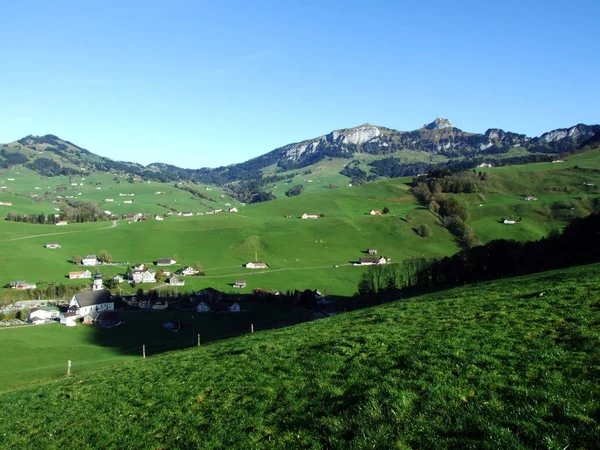 Dorp Schwende Die Ortschaft Schwende Regio Appenzellerland Kanton Appenzell Innerrhoden — Stockfoto