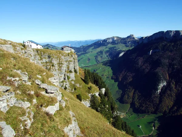 Collina Alpina Ebenalp Nella Catena Montuosa Alpstein Nella Regione Appenzellerland — Foto Stock