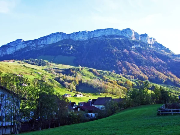 Alpine Hill Alp Sigel Alpstein Mountain Range Appenzellerland Region Canton — Stock Photo, Image