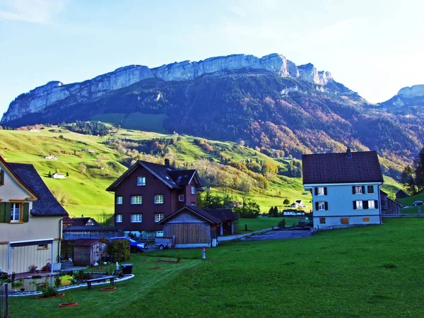 Alpine Hill Alp Sigel Alpstein Mountain Range Appenzellerland Region Canton — Stock Photo, Image