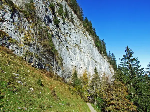 Pedras Rochas Maciço Montanhoso Alpstein Região Appenzellerland Cantão Appenzell Innerrhoden — Fotografia de Stock