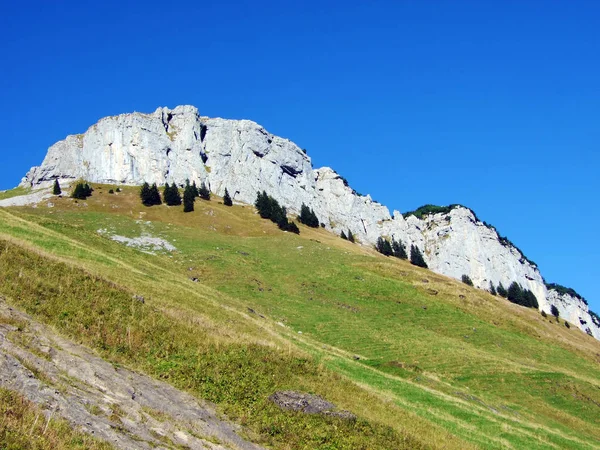 Kameny Skály Horského Masu Alpstein Regionu Appenzellerland Kantony Appenzell Innerrhoden — Stock fotografie