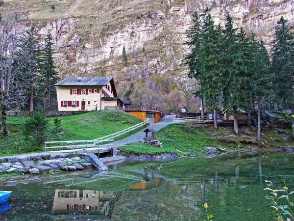 Seealpsee Maison Hôtes Gasthaus Sealpsee Restaurant Montagne Seealpsee Dans Chaîne — Photo