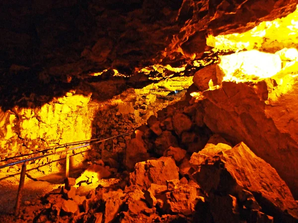 Prehistoric Wildkirchli Caves Die Wildkirchlihohle Hohlebare Oder Hoehlebaere Ond Eesidle — Stock Photo, Image