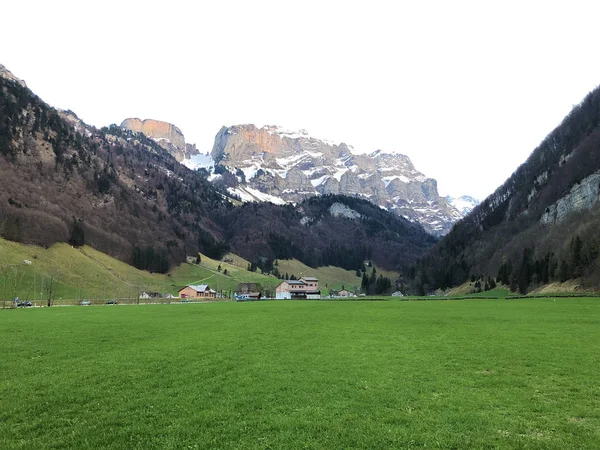 Almen Und Wiesen Apenzellerland Und Dampfschwendebachtal Kanton Appenzell Innerrhoden Schweiz — Stockfoto