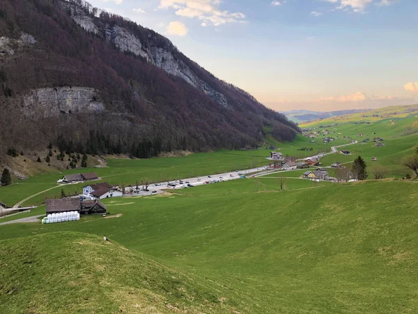 Das Schwendebachtal Appenzellerland Kanton Appenzell Innerrhoden Schweiz — Stockfoto