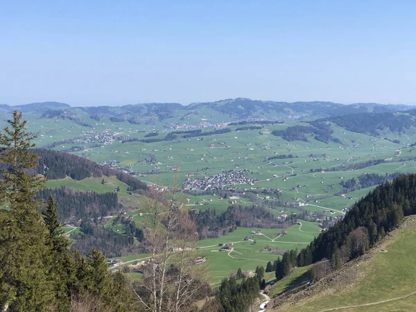 Údolí Potoka Schwendebach Oblasti Appenzellerland Kantonu Appenzell Innerrhoden Švýcarsko — Stock fotografie