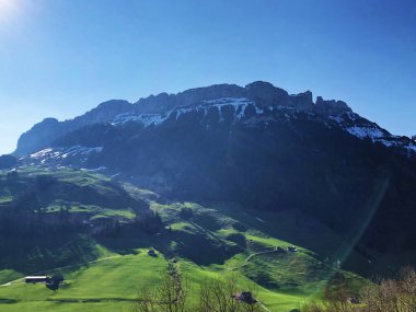 Alpstein sıradağlarında ve Appenzellerland bölgesinde Alp Tepesi Alp Sigel - Appenzell Innerrhoden Kantonu (Ai), İsviçre