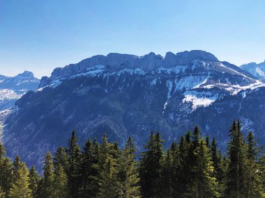 Alpstein sıradağlarında ve Appenzellerland bölgesinde Alp Tepesi Alp Sigel - Appenzell Innerrhoden Kantonu (Ai), İsviçre