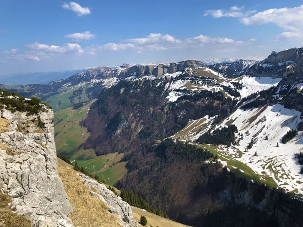 Alpský Kopec Alp Sigel Pohoří Alpstein Oblasti Appenzellerland Kanton Appenzell — Stock fotografie