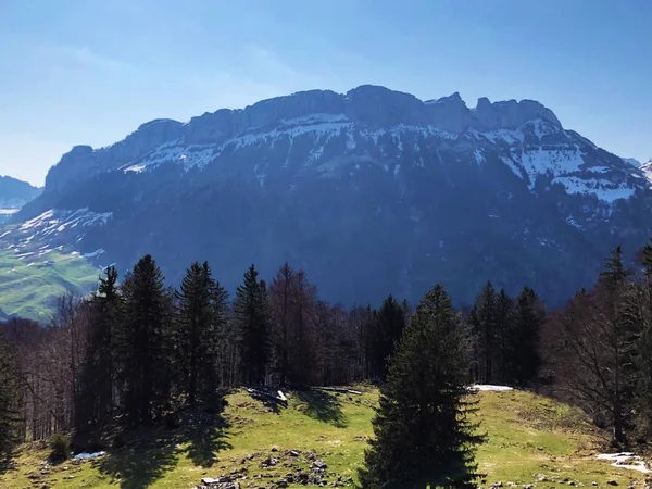 Alpine Hill Alp Sigel Alpstein Mountain Range Appenzellerland Region Canton — Stock Photo, Image