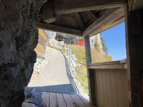 Einsiedlerhäuser Oder Nachgebautes Eremitenhaus Alpsteingebirge Und Appenzellerland Kanton Appenzell Innerrhoden — Stockfoto