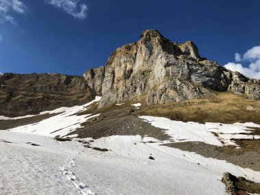 Alp zirvesi Schafler od Schaefler dağ alpstein ve Appenzellerland bölgesinde - Appenzell Innerrhoden Kton (Ai), İsviçre