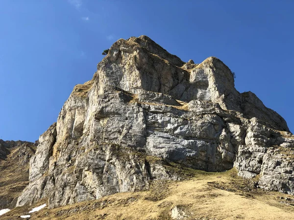 Pico Alpino Schafler Schaefler Cordillera Alpstein Región Appenzellerland Cantón Appenzell — Foto de Stock