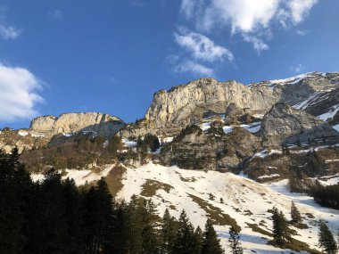 Alp dağları nın ve Appenzellerland bölgesinde Alp zirveleri Bogartenfirst ve Schafberg - Appenzell Innerrhoden Kantonu (Ai), İsviçre