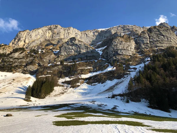 Alpský Vrchol Schafberg Pohoří Alpstein Oblasti Appenzellerland Kanton Appenzell Innerrhoden — Stock fotografie