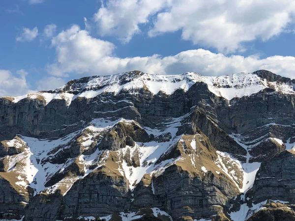 Alpský Vrchol Schafberg Pohoří Alpstein Oblasti Appenzellerland Kanton Appenzell Innerrhoden — Stock fotografie