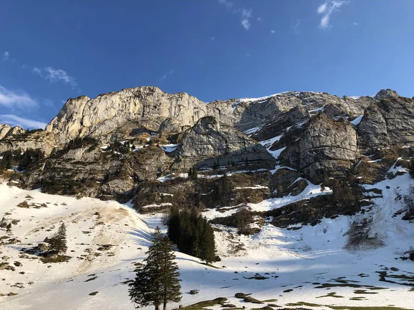 Schafberg Alpesi Csúcs Alpstein Hegységben Appenzellerland Régióban Appenzell Innerrhoden Kantonban — Stock Fotó