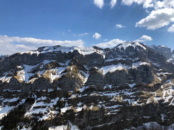 Alpes Schafberg Marwees Cordilheira Alpstein Região Appenzellerland Cantão Appenzell Innerrhoden — Fotografia de Stock