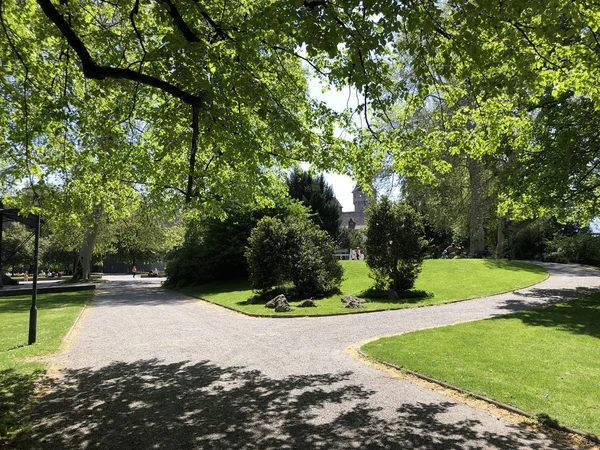 Platzspitz Parque Con Pasado Turbulento Ciudad Zurich Suiza — Foto de Stock