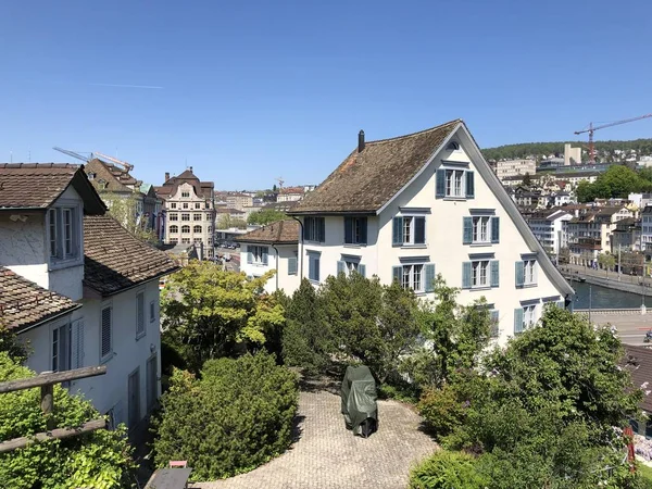 Lindenhof History Steeped Oasis Heart City Zurich Switzerland — Stock Photo, Image