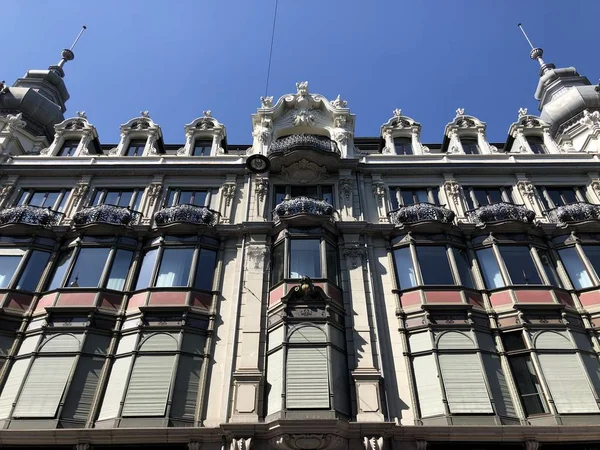 Starý Obchodní Palác Centru Curychu Švýcarsko — Stock fotografie